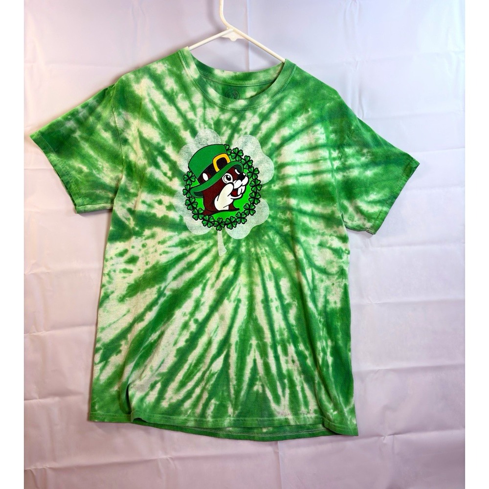 Buc-ee's Green Tie-Dye St. Patrick T-Shirt Shamrockin With My Gnomies - Size XL